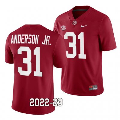 Men's Alabama Crimson Tide #31 Will Anderson Jr. 2022-23 Crimson NCAA Uniform College Football Jersey 2403CZMH0